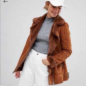 NWT ASOS Pull&Bear Aviator Jacket M FITS S